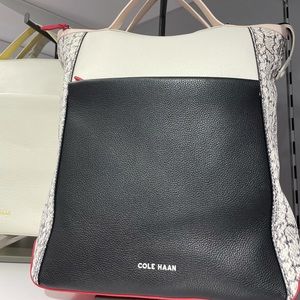 COPY - COPY - Cole hann Snake skin accent backpac…